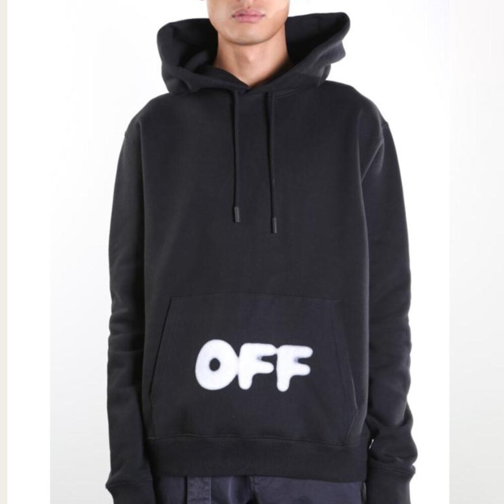 Off-White c/o Virgil Abloh Kidmograph Black Hoodie Medium